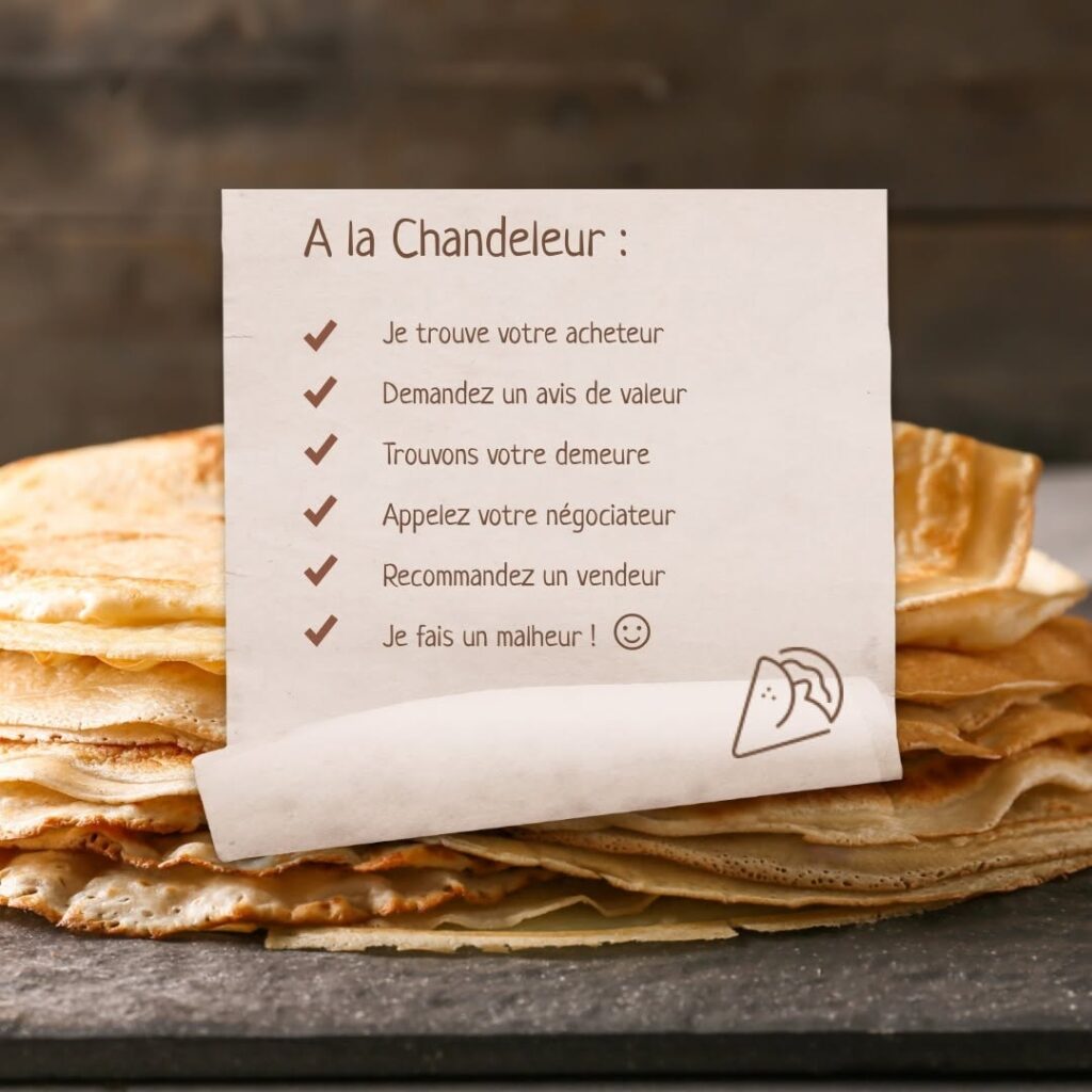 Chandeleur : liste humoristique autour de la recherche et de la vente immobilière