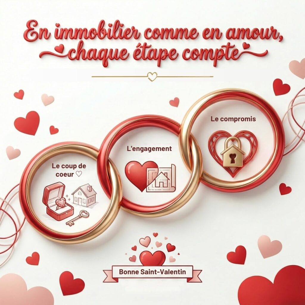 Saint-Valentin : les étapes d’un projet immobilier comparées à une histoire d’amour