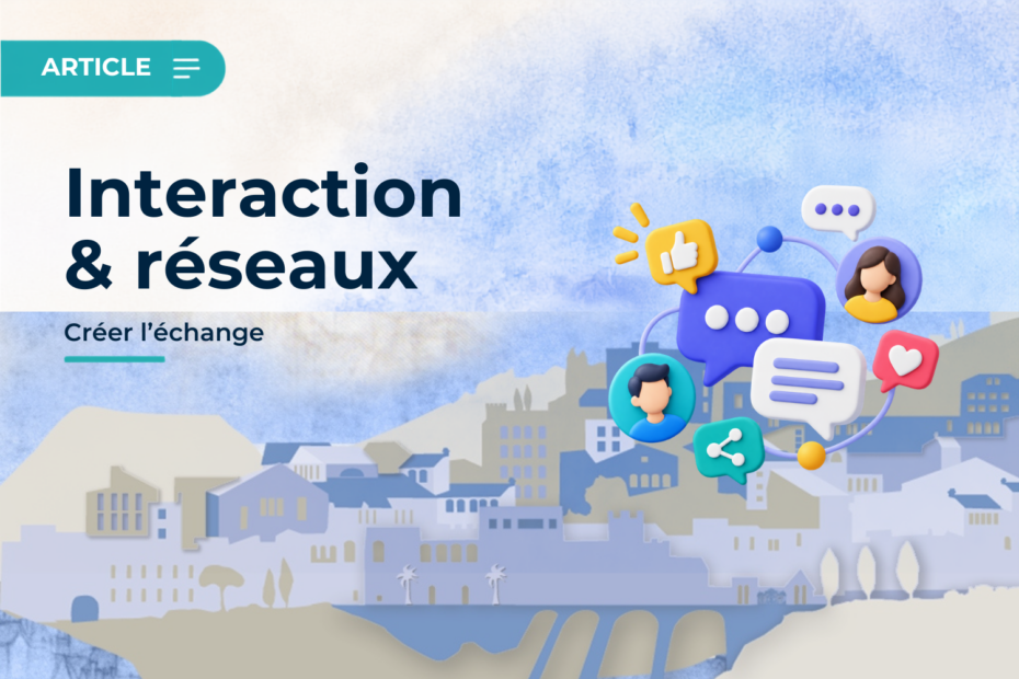 Illustration sur les interactions et les échanges sur les réseaux sociaux dans l’immobilier