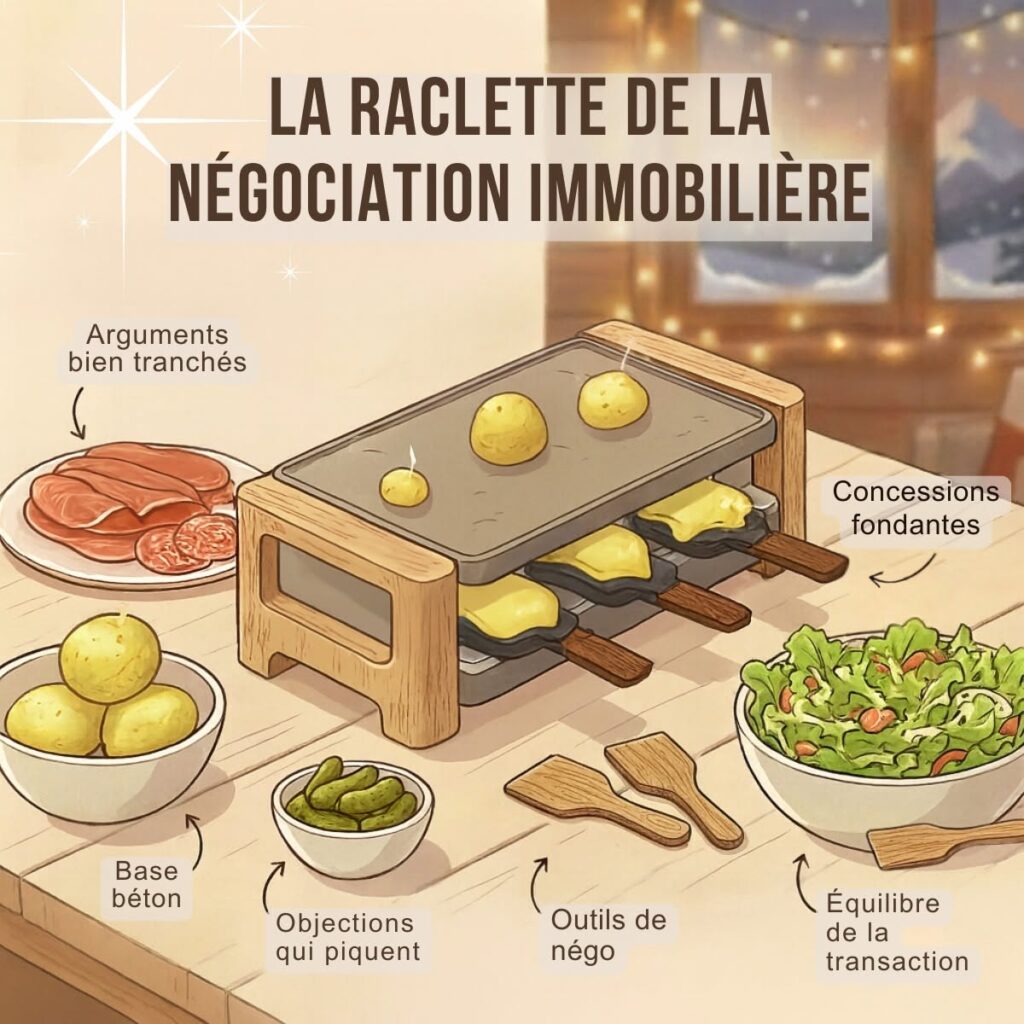 La raclette de la négociation immobilière et ses ingrédients