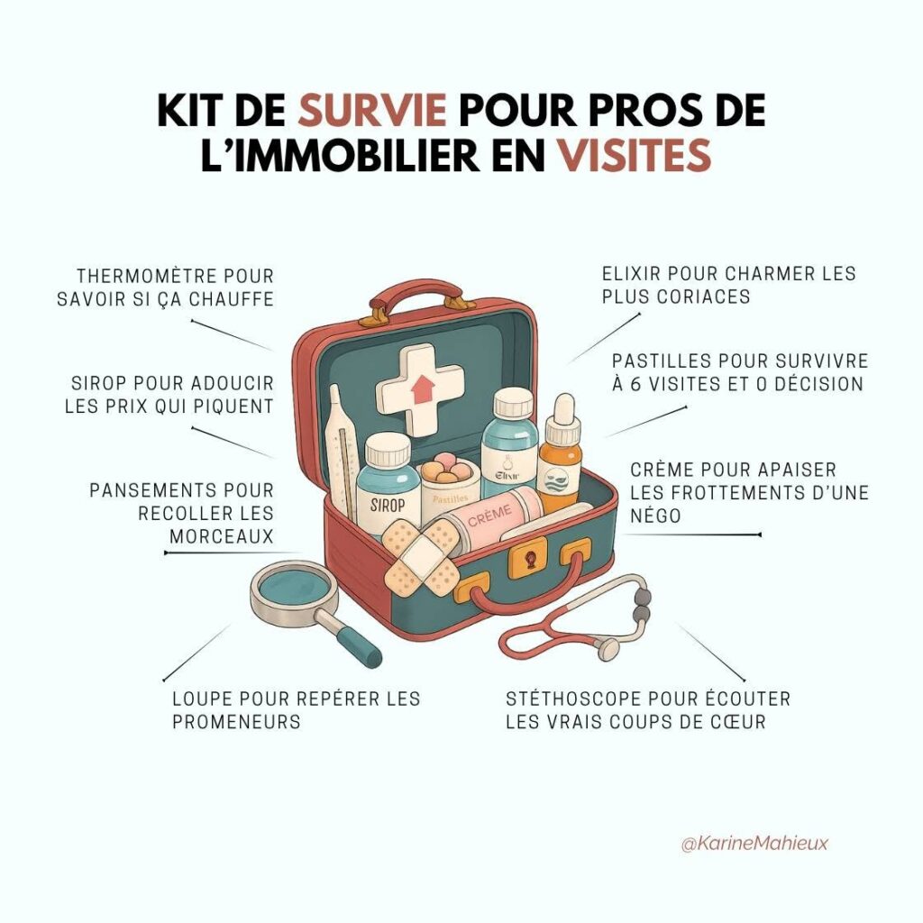 Kit de survie humoristique pour les professionnels de l’immobilier en visite